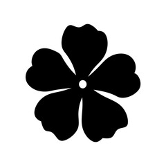 impatiens flower minimalist silhouette vector - for nature graphic design projects impatiens, plant flower modern artwork.