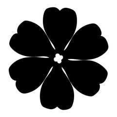 impatiens flower minimalist silhouette vector - for nature graphic design projects impatiens, plant flower modern artwork.