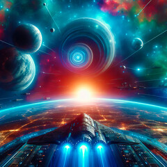 Obraz premium Space Travel Concept 