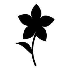 mandevilla flower minimalist silhouette vector - for nature graphic design projects mandevilla, plant flower modern artwork.