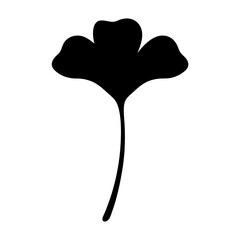 nasturtium flower minimalist silhouette vector - for nature graphic design projects nasturtium, plant flower modern artwork.