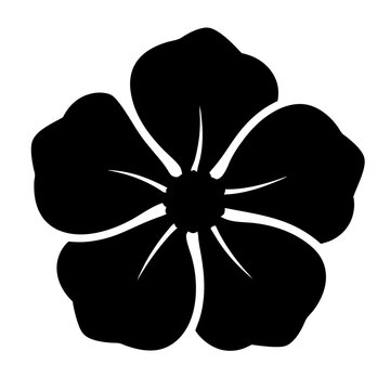 recommend clip art: petunia flower minimalist silhouette vector - for nature graphic design projects petunia, plant flower modern artwork.