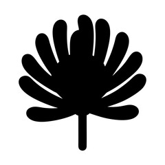 red hot poker flower minimalist silhouette vector - for nature graphic design projects red hot poker, plant flower modern artwork.