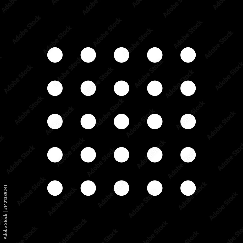 Fototapete abstract geometric pattern with ray white dots. silhouette of gobos dots window light texture patter