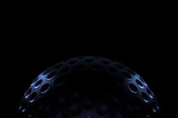 Golf Ball in Back Light. 3d Rendering