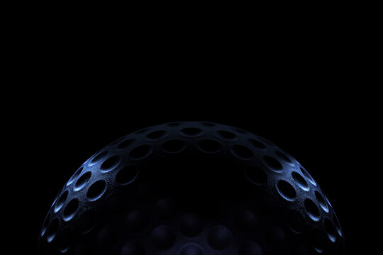Golf Ball in Back Light. 3d Rendering