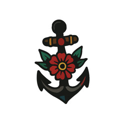 Traditional Old School Tattoo Vector Set – Classic American Style