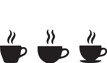 Flat Coffee Cup Illustrations – Vector Collection  , Coffee Cup Vector Set , Coffee Mug and Cup Vector Set