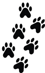 Paw Print Vector Set , Animal Paw Prints Collection , Pet Paw Print Symbols , Paw Print Icon Set