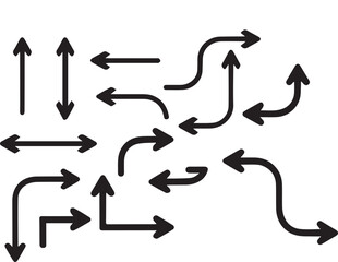 Vector Arrows Collection , Flat Arrow Icon Bundle