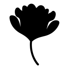 allium flower minimalist silhouette vector - for nature graphic design projects allium, plant flower modern artwork.