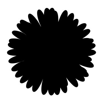 recommend clip art: aster flower minimalist silhouette vector - for nature graphic design projects aster, plant flower modern artwork.