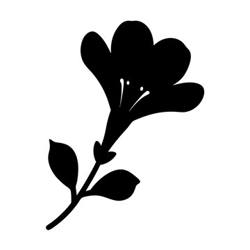recommend clip art: azalea flower minimalist silhouette vector - for nature graphic design projects azalea, plant flower modern artwork.