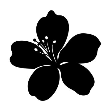 recommend clip art: azalea flower minimalist silhouette vector - for nature graphic design projects azalea, plant flower modern artwork.