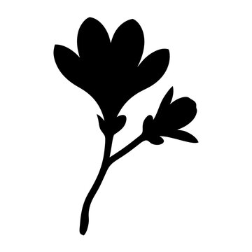 recommend clip art: azalea flower minimalist silhouette vector - for nature graphic design projects azalea, plant flower modern artwork.