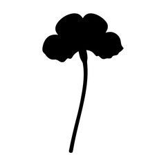 begonia flower minimalist silhouette vector - for nature graphic design projects begonia, plant flower modern artwork.