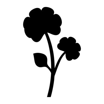 recommend clip art: begonia flower minimalist silhouette vector - for nature graphic design projects begonia, plant flower modern artwork.