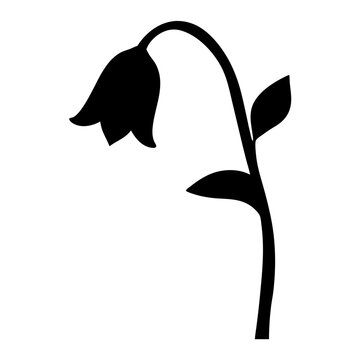 recommend clip art: bluebell flower minimalist silhouette vector - for nature graphic design projects bluebell, plant flower modern artwork.