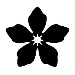 clematis flower minimalist silhouette vector - for nature graphic design projects clematis, plant flower modern artwork.