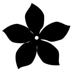 clematis flower minimalist silhouette vector - for nature graphic design projects clematis, plant flower modern artwork.