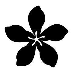 columbine flower minimalist silhouette vector - for nature graphic design projects columbine, plant flower modern artwork.