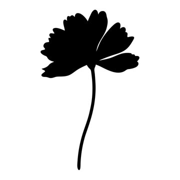 recommend clip art: coreopsis flower minimalist silhouette vector - for nature graphic design projects coreopsis, plant flower modern artwork.