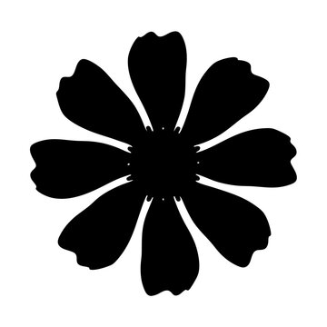 recommend clip art: coreopsis flower minimalist silhouette vector - for nature graphic design projects coreopsis, plant flower modern artwork.