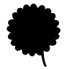 dahlia flower minimalist silhouette vector - for nature graphic design projects dahlia, plant flower modern artwork.