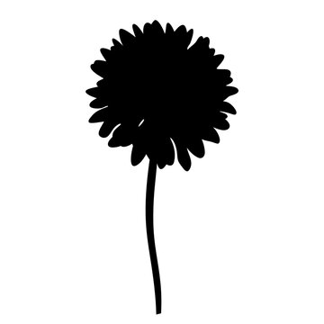 recommend clip art: dahlia flower minimalist silhouette vector - for nature graphic design projects dahlia, plant flower modern artwork.