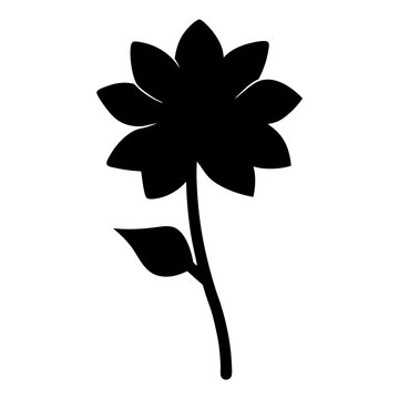 recommend clip art: dahlia flower minimalist silhouette vector - for nature graphic design projects dahlia, plant flower modern artwork.