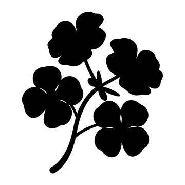 recommend clip art: geranium flower minimalist silhouette vector - for nature graphic design projects geranium, plant flower modern artwork.