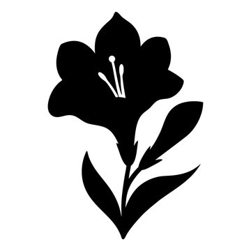 recommend clip art: gladiolus flower minimalist silhouette vector - for nature graphic design projects gladiolus, plant flower modern artwork.