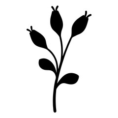 hosta flower minimalist silhouette vector - for nature graphic design projects hosta, plant flower modern artwork.