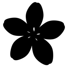 jasmine flower minimalist silhouette vector - for nature graphic design projects jasmine, plant flower modern artwork.