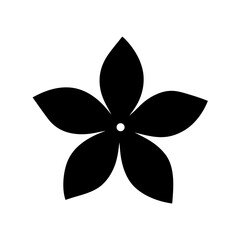 jasmine flower minimalist silhouette vector - for nature graphic design projects jasmine, plant flower modern artwork.