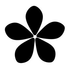 jasmine flower minimalist silhouette vector - for nature graphic design projects jasmine, plant flower modern artwork.