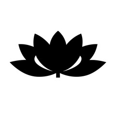 lotus flower minimalist silhouette vector - for nature graphic design projects lotus, plant flower modern artwork.