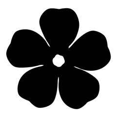 mandevilla flower minimalist silhouette vector - for nature graphic design projects mandevilla, plant flower modern artwork.