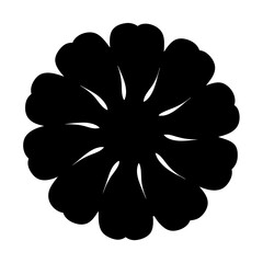 marigold flower minimalist silhouette vector - for nature graphic design projects marigold, plant flower modern artwork.