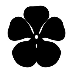 pansy flower minimalist silhouette vector - for nature graphic design projects pansy, plant flower modern artwork.