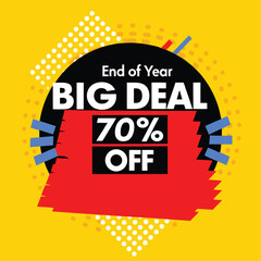 Obraz premium big deal offer final sale tag. Banner design template for marketing. Special offer promotion or retail. background banner modern graphic design for store shop, online store, website, landing page