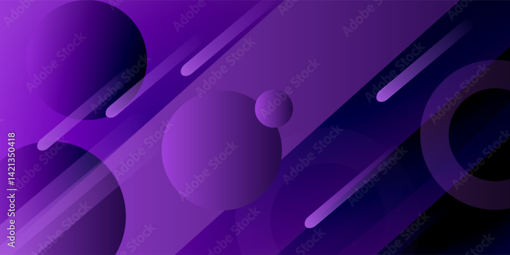 Poster abstract dark purple geometric 3d background. modern background dynamic shapes color pattern.