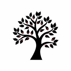 Obraz premium creative details Autumn tree icon Vector Illustration 