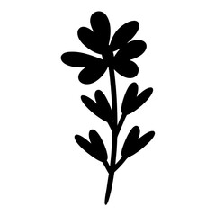veronica speedwell flower minimalist silhouette vector - for nature graphic design projects veronica speedwell, plant flower modern artwork.