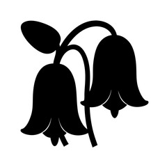 yucca flower minimalist silhouette vector - for nature graphic design projects yucca, plant flower modern artwork.