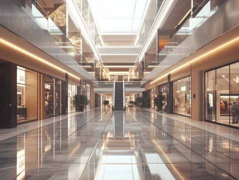 Modern shopping mall interior design