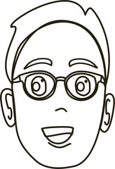 man with glasses