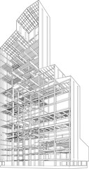 Fototapeta premium 3D illustration of building structure
