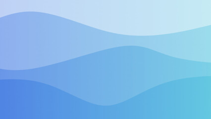 Serene abstract with flowing waves in a smooth gradient of light to dark blue. Calm and modern background design.