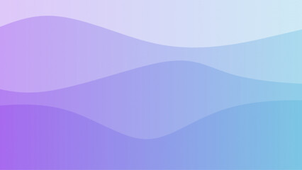 Soft abstract with flowing waves in a smooth gradient of purple and light blue. Calming and modern background design.